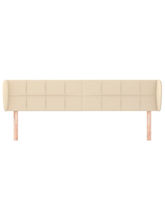 Čelo postele typu ušák krémové 203x23x78/88 cm textil