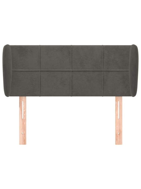 Čelo postele typu ušák tmavě šedé 83x23x78/88 cm samet