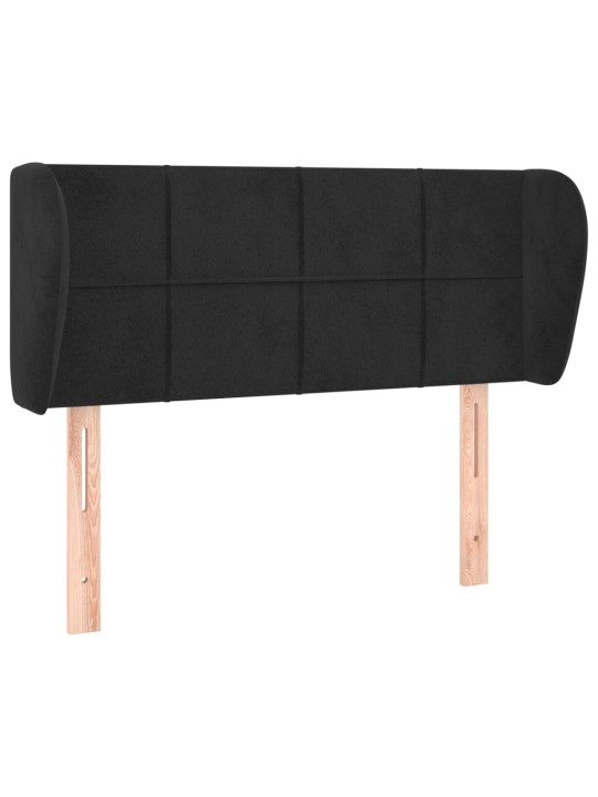 Čelo postele typu ušák černé 83x23x78/88 cm samet