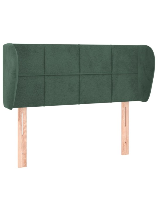 Čelo postele typu ušák tmavě zelené 83x23x78/88 cm samet