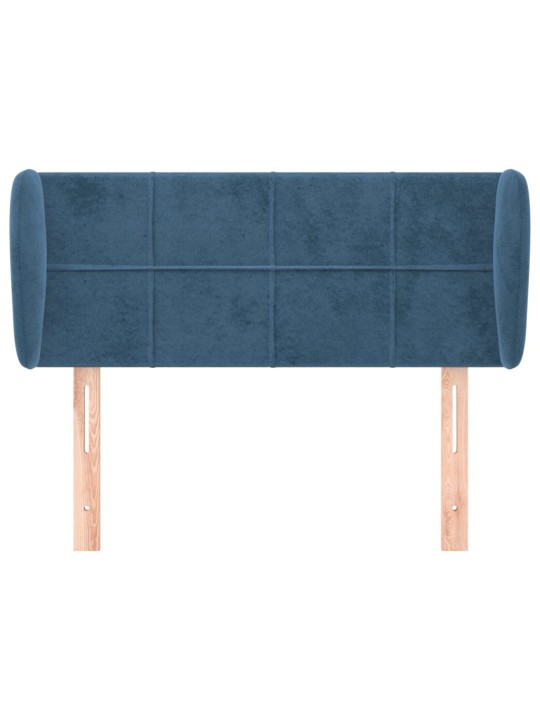 Čelo postele typu ušák tmavě modré 83x23x78/88 cm samet