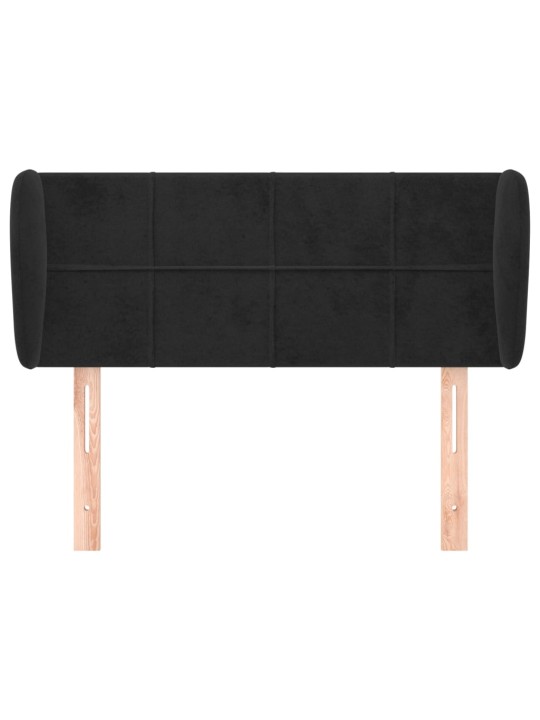 Čelo postele typu ušák černé 93x23x78/88 cm samet