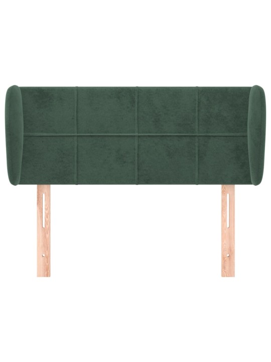Čelo postele typu ušák tmavě zelené 93x23x78/88 cm samet