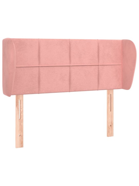 Čelo postele typu ušák růžová 93x23x78/88 cm samet