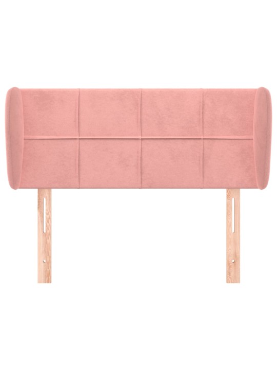 Čelo postele typu ušák růžová 93x23x78/88 cm samet