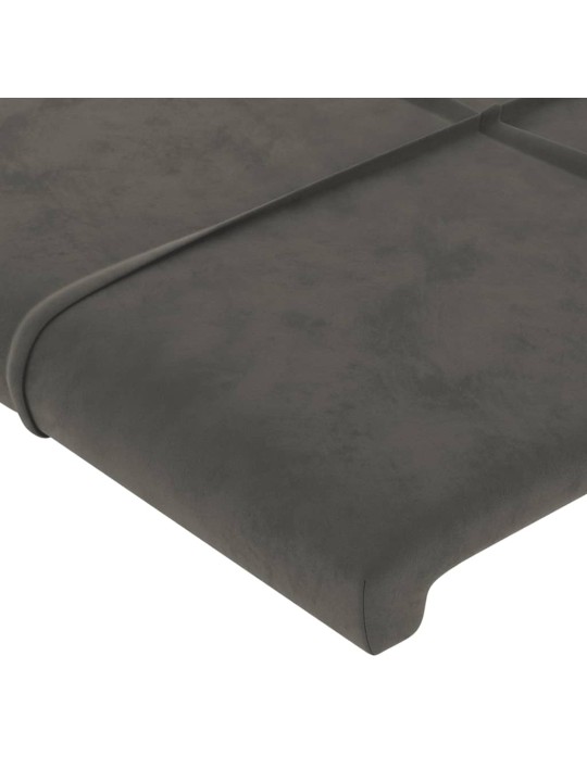 Čelo postele typu ušák tmavě šedé 103x23x78/88 cm samet