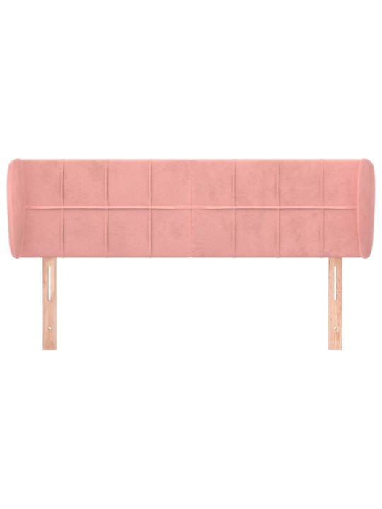 Čelo postele typu ušák růžová 147x23x78/88 cm samet
