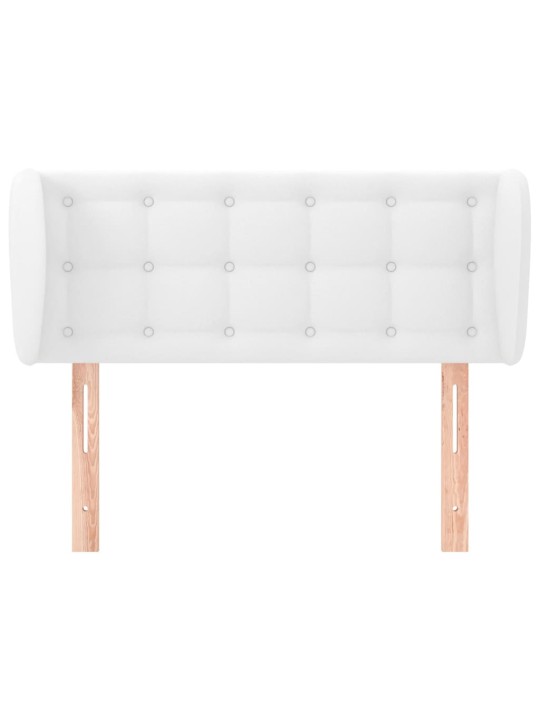Čelo postele typu ušák bílá 83x23x78/88 cm umělá kůže
