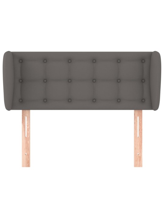 Čelo postele typu ušák šedá 83x23x78/88 cm umělá kůže