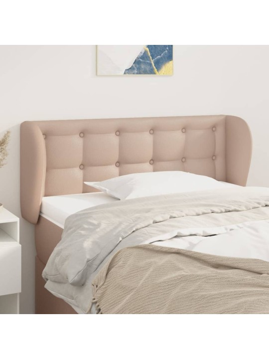 Čelo postele typu ušák cappuccino 83x23x78/88 cm umělá kůže