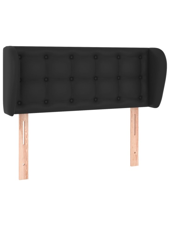 Čelo postele typu ušák černé 93x23x78/88 cm umělá kůže