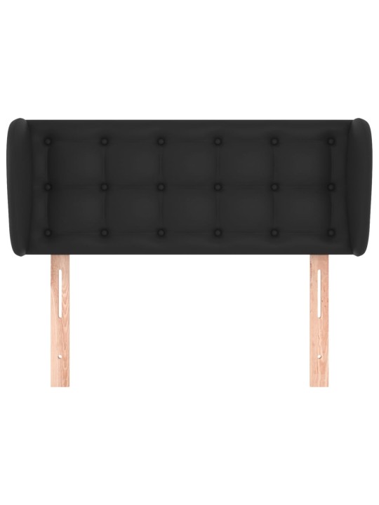 Čelo postele typu ušák černé 93x23x78/88 cm umělá kůže
