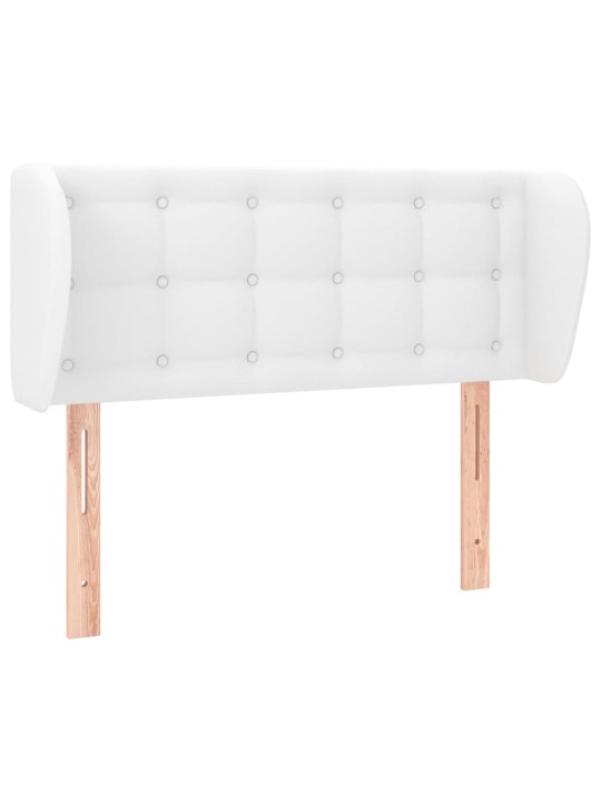 Čelo postele typu ušák bílá 93x23x78/88 cm umělá kůže
