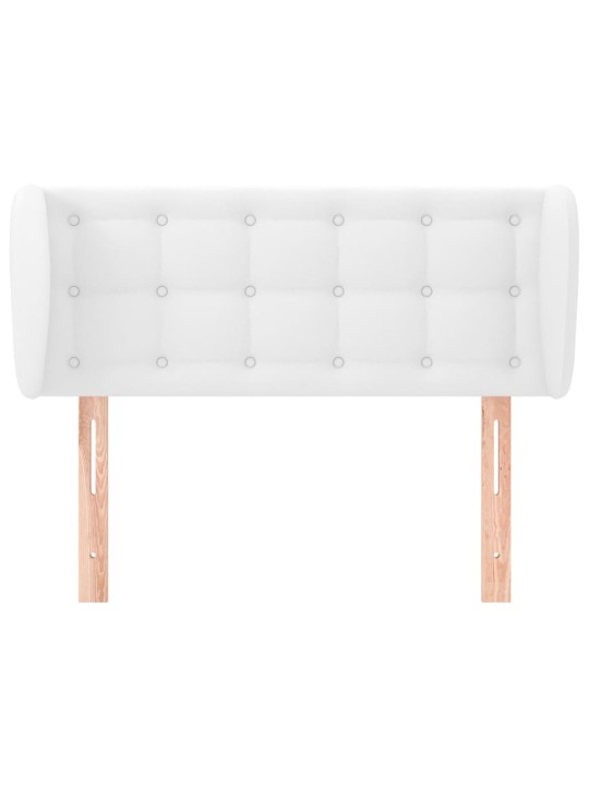 Čelo postele typu ušák bílá 93x23x78/88 cm umělá kůže