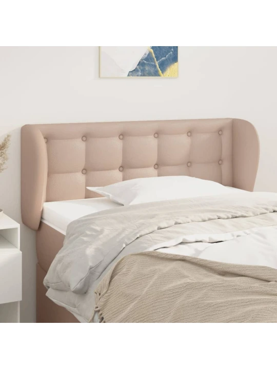 Čelo postele typu ušák cappuccino 93x23x78/88 cm umělá kůže