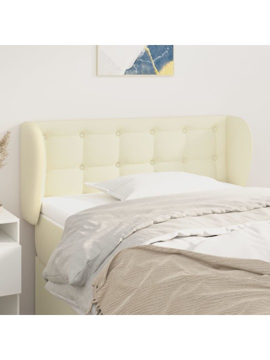 Čelo postele typu ušák krémové 103x23x78/88 cm umělá kůže