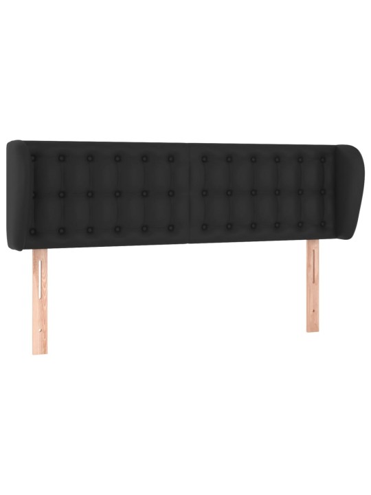 Čelo postele typu ušák černé 147x23x78/88 cm umělá kůže