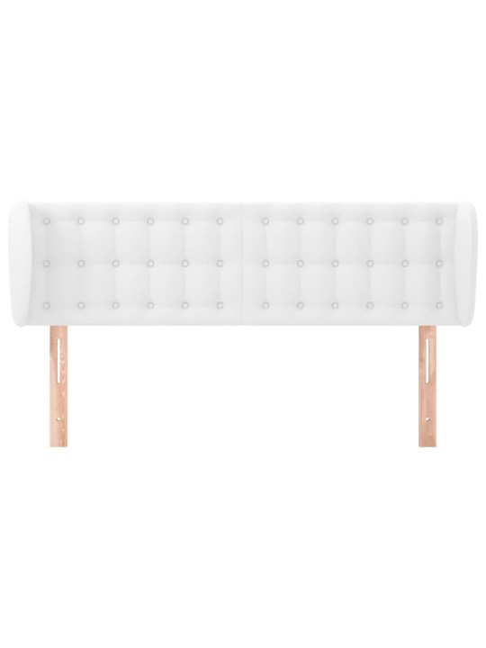 Čelo postele typu ušák bílá 147x23x78/88 cm umělá kůže