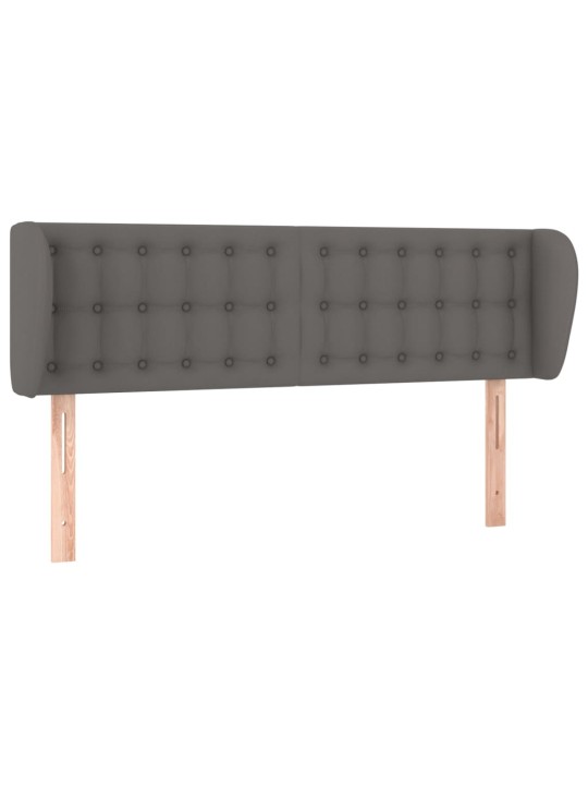 Čelo postele typu ušák šedá 147x23x78/88 cm umělá kůže