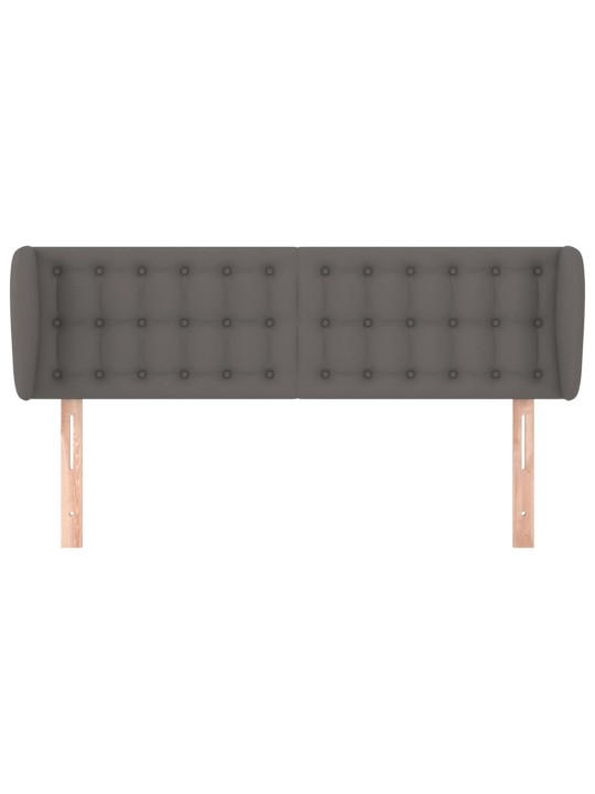 Čelo postele typu ušák šedá 147x23x78/88 cm umělá kůže