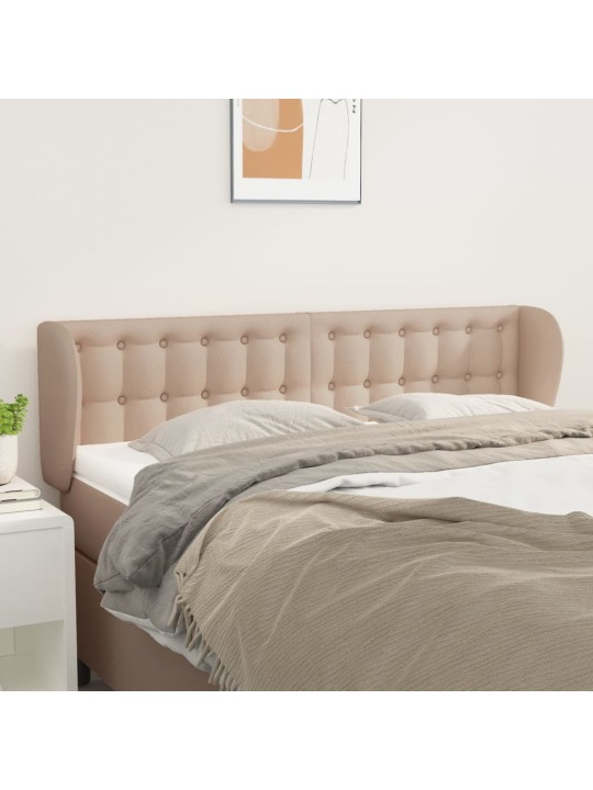 Čelo postele typu ušák cappuccino 147x23x78/88 cm umělá kůže