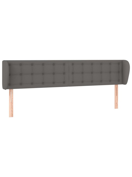 Čelo postele typu ušák šedá 163x23x78/88 cm umělá kůže