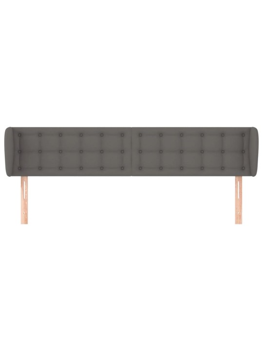 Čelo postele typu ušák šedá 163x23x78/88 cm umělá kůže