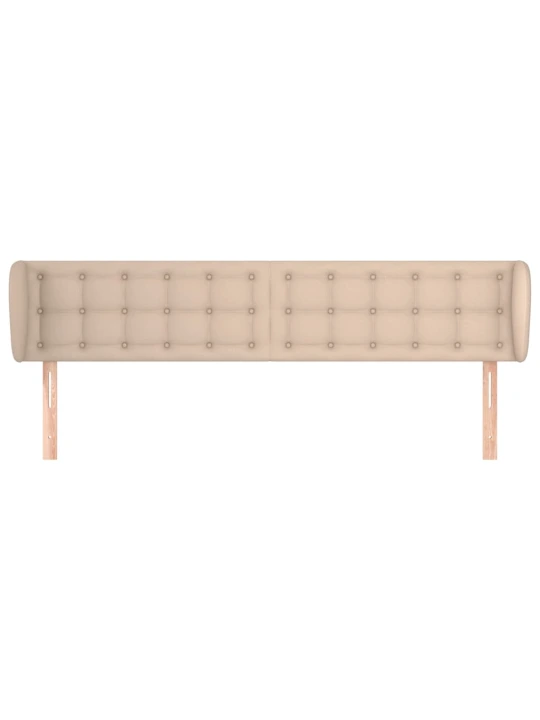 Čelo postele typu ušák cappuccino 163x23x78/88 cm umělá kůže
