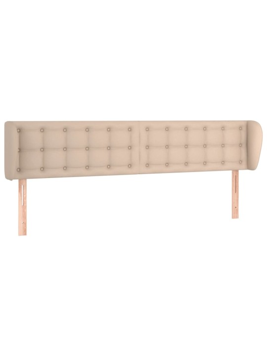Čelo postele typu ušák cappuccino 183x23x78/88 cm umělá kůže