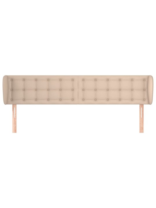 Čelo postele typu ušák cappuccino 203x23x78/88 cm umělá kůže