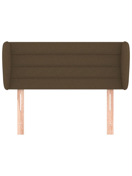 Čelo postele typu ušák tmavě hnědé 83x23x78/88 cm textil