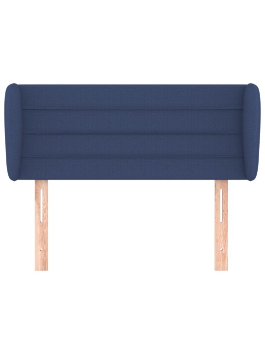 Čelo postele typu ušák modré 83x23x78/88 cm textil