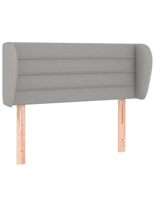 Čelo postele typu ušák světle šedé 93x23x78/88 cm textil