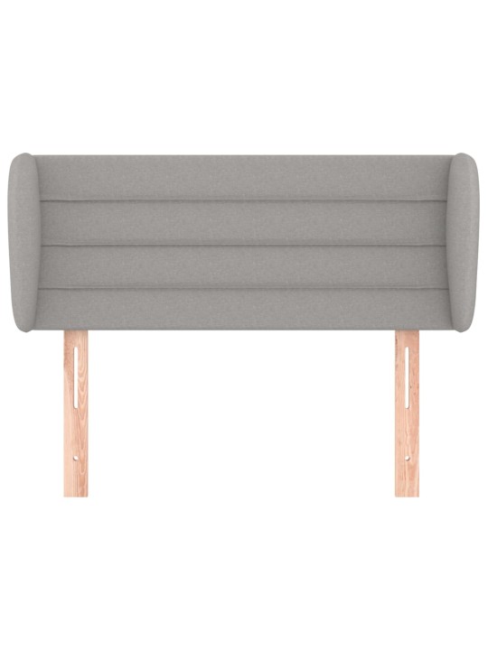 Čelo postele typu ušák světle šedé 93x23x78/88 cm textil