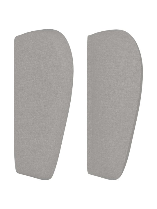 Čelo postele typu ušák světle šedé 93x23x78/88 cm textil