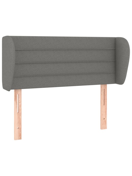 Čelo postele typu ušák tmavě šedé 93x23x78/88 cm textil
