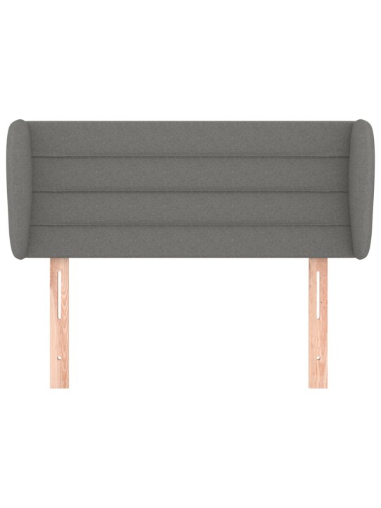 Čelo postele typu ušák tmavě šedé 93x23x78/88 cm textil