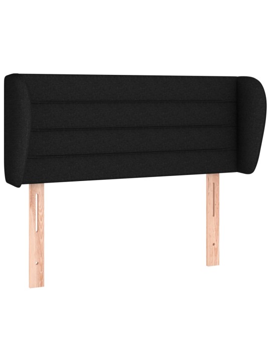 Čelo postele typu ušák černé 93x23x78/88 cm textil