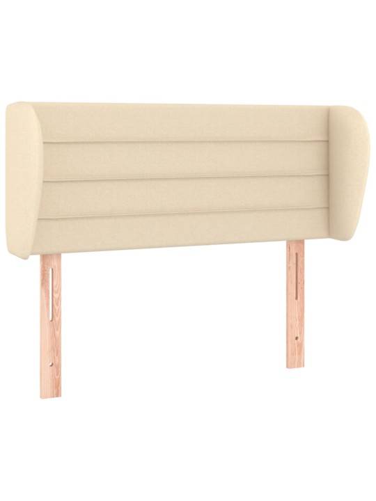 Čelo postele typu ušák krémové 93x23x78/88 cm textil