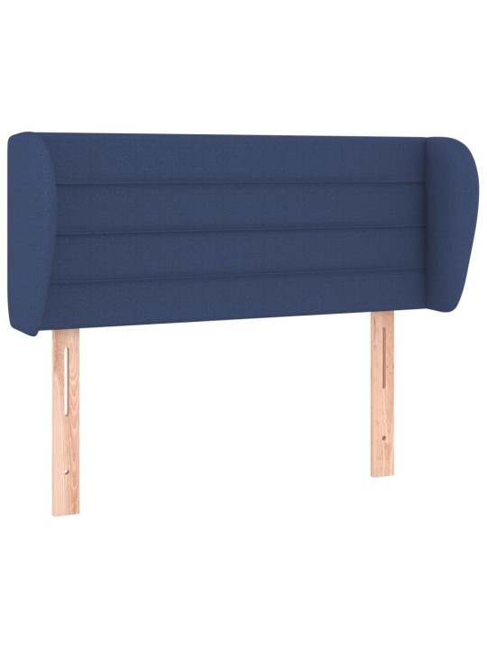 Čelo postele typu ušák modré 93x23x78/88 cm textil
