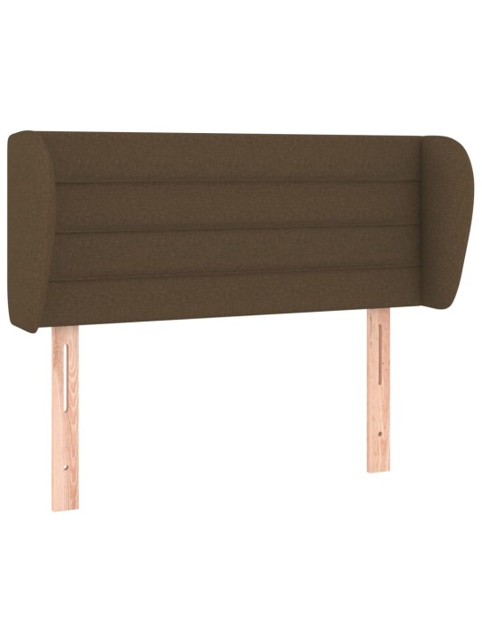 Čelo postele typu ušák tmavě hnědé 103x23x78/88 cm textil