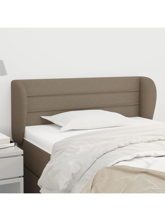 Čelo postele typu ušák taupe 103x23x78/88 cm textil