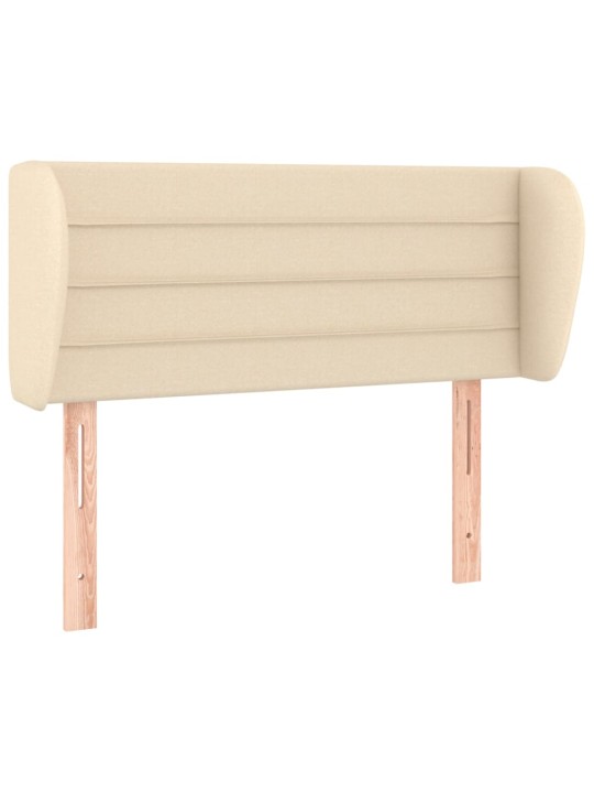 Čelo postele typu ušák krémové 103x23x78/88 cm textil