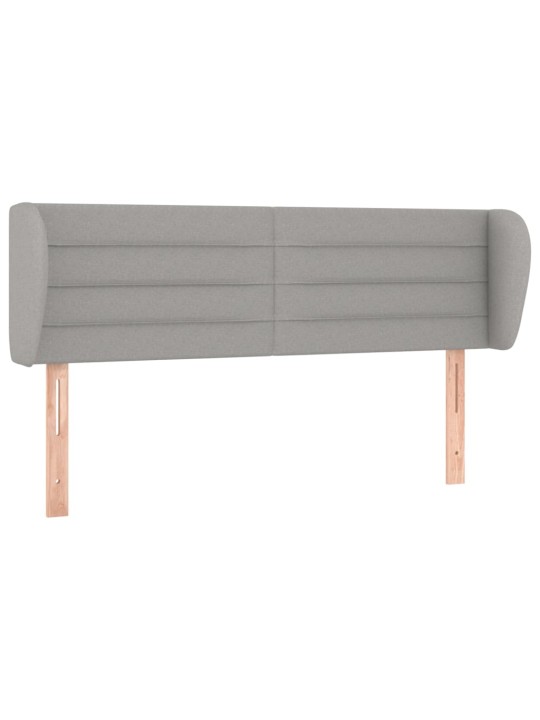 Čelo postele typu ušák světle šedé 147x23x78/88 cm textil