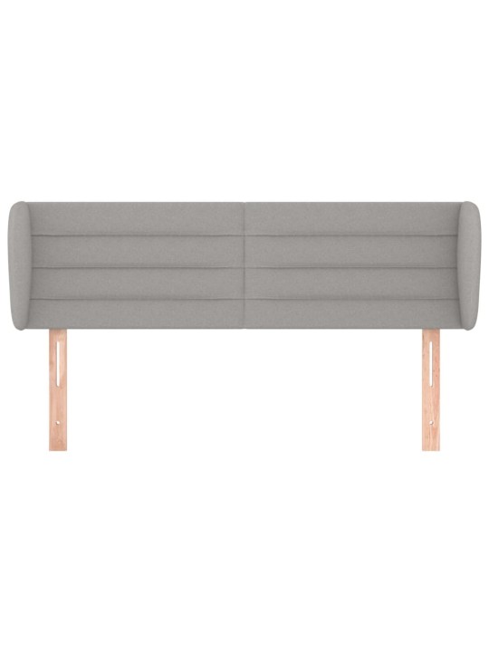 Čelo postele typu ušák světle šedé 147x23x78/88 cm textil
