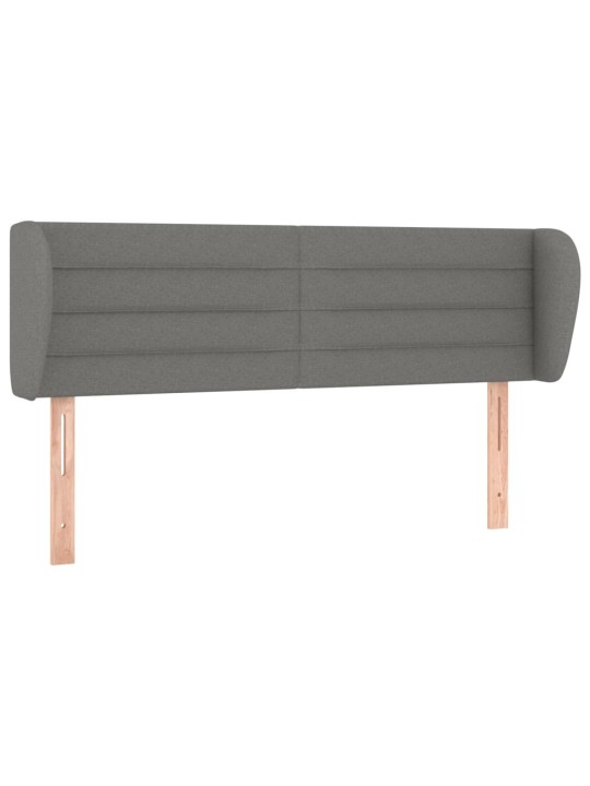 Čelo postele typu ušák tmavě šedé 147x23x78/88 cm textil