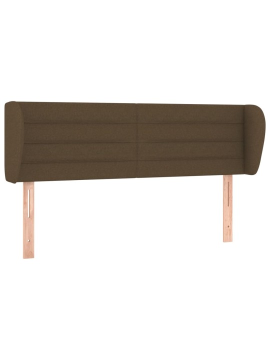 Čelo postele typu ušák tmavě hnědé 147x23x78/88 cm textil