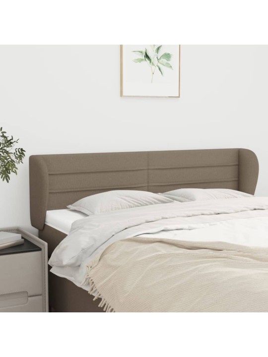 Čelo postele typu ušák taupe 147x23x78/88 cm textil