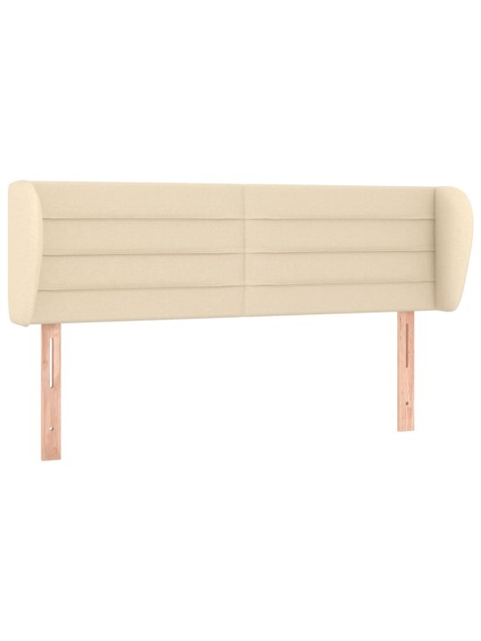 Čelo postele typu ušák krémové 147x23x78/88 cm textil