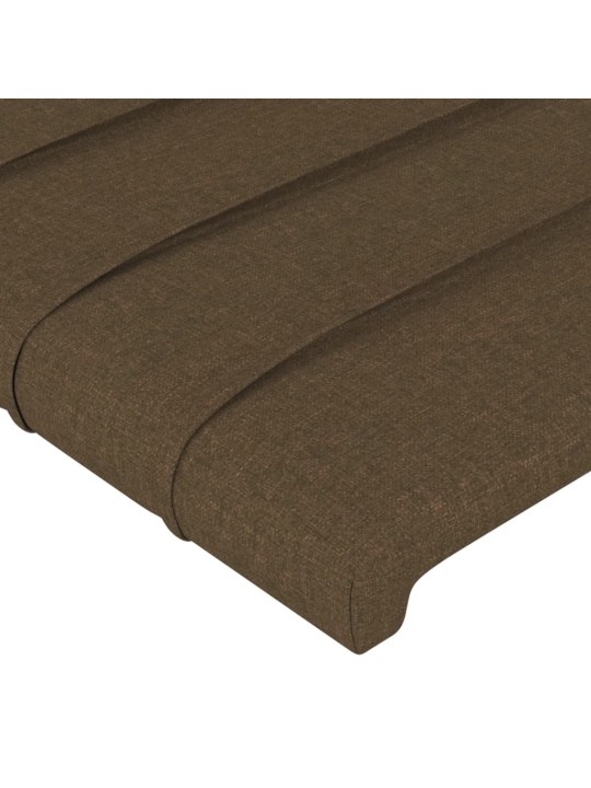 Čelo postele typu ušák tmavě hnědé 203x23x78/88 cm textil